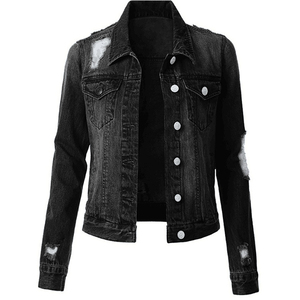 Vêtements décontractés de haute qualité, vestes en jean confortables pour femmes, nouveau modèle 2024, doublure en coton et lin respirant, manches longues, mode OEM - Product Image 5