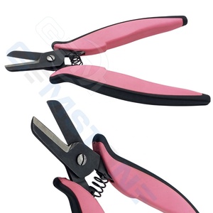 Pince coupante professionnelle en acier inoxydable pour kératine, 6 pouces, poignée antidérapante rose, marque GEMSTONE ENTERPRISES, extensions de cheveux - Product Image 2