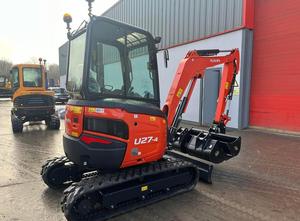Mini-excavatrice sur chenilles compacte Kubota U27-4, capacité de la benne de 0,11 m³, cabine à faible niveau sonore, mini-excavatrice Kubota à vendre - Product Image 2