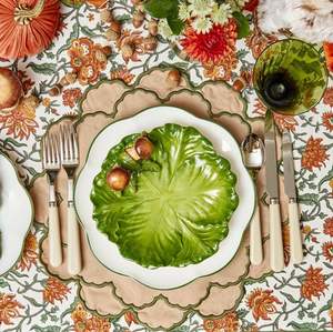 Neutral <b>Linen</b> Classic Table <b>Placemats</b> Delicate Embroidery Durable Modern Dining Room Decor Customizable Colors Shapes Carton - Product Image 6