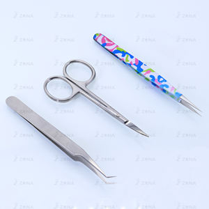 Pince à épiler d'extension de cils de qualité supérieure pince à épiler à sourcils bon marché pince à épiler d'extension de cils en acier personnalisée - Product Image 3