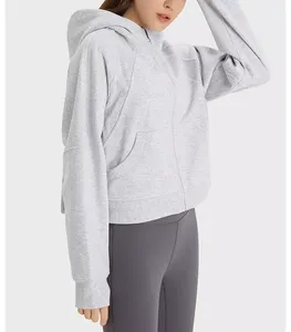 Fabricant en gros de sweats à capuche en coton d'hiver pour femmes, de luxe, de marque, unis, vierges, délavés, avec poche, personnalisés, de haute qualité - Product Image 6
