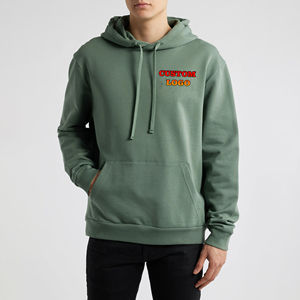 Vente en gros de sweats à capuche blancs épais et lourds pour hommes à épaules tombantes 500GSM sweats à capuche de base hip hop surdimensionnés imprimés personnalisés pour hommes - Product Image 1