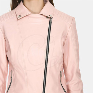 Chaqueta de cuero impermeable para mujer Chaqueta de cuero con cuello vuelto Chaqueta de cuero genuino de talla grande - Product Image 5