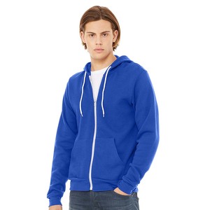 Bella Toile Hommes Personnalisé Allover Imprimer Full Zip Hoodie Blanc Cordon Sweat - Product Image 2