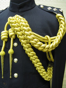 OEM por encargo al por mayor Hombro Aiguillette shineGold Wire Aiguillette Gold Wire Cord con tamaño de color personalizado y la impresión del logotipo - Product Image 4