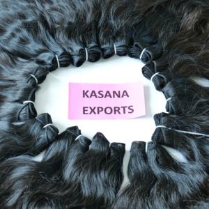 Cheveux crépus droits pour femmes couleur naturelle machine indienne double trame cuticule alignée traitement gratuit en gros cheveux humains indiens - Product Image 2