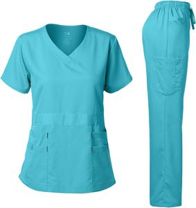 Nueva Venta caliente uniformes médicos para mujeres Scrub Tops conjuntos de uniformes de enfermera para el servicio del Hospital OEM - Product Image 4