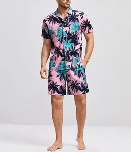 Conjunto de Camiseta y Pantalones Cortos Holgados de Verano para Hombre, Estilo Urbano Informal, Tejido de Punto Transpirable, Ropa de Playa Cómoda - Product Image 1