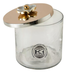 Recipiente para Galletas con Diseño de Acabado Color Beige, Ideal para Decoración de Cocina, Diseño de Metal Sólido, Recipiente para Frutos Secos - Product Image 3