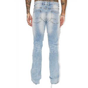 Nuevo diseño personalizado de moda Slim Jeans para hombres Skinny High Men Jeans Pantalones de mezclilla en bajo precio y alta calidad - Product Image 5