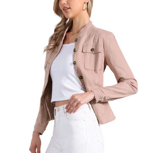 Custom Made <b>Women's</b> <b>Stretch</b> Denim Jacket <b>Women</b> <b>Jean</b> Jacket Cotton Pink Winter Plain Denim Jacket for <b>Women</b> Plus Size - Product Image 3