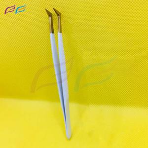 Stainless Steel Fiber Tip Lash Tweezers Custom Logo Precision Isolation Volume Lash Tweezers Manufacturer - Product Image 5