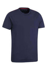 เสื้อยืดคอกลมผ้าไหมสีฟ้าสำหรับผู้ชายพิมพ์ลายแบบกำหนดเองระบายอากาศขนาดพลัสไซส์ทรงหลวมไซส์อเมริกัน - Product Image 2