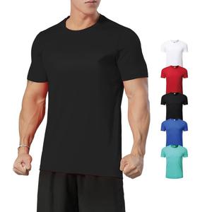 Personalizado al por mayor de alta calidad gimnasio camiseta 95% algodón 5% Spandex gimnasio en blanco camiseta para hombres - Product Image 1