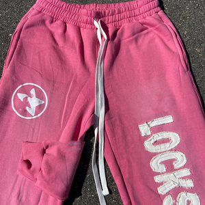 Y2k Sun Fade Logo personnalisé ensembles de pantalons empilés hommes survêtement ensemble survêtement unisexe survêtements en détresse broderie Patch Jogging costumes - Product Image 4