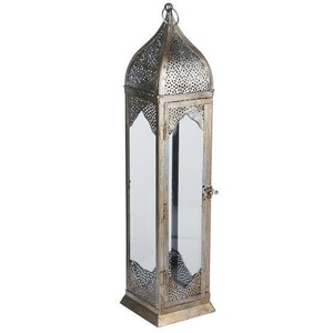 Nueva Lámpara de Vela Dorada con Diseño Grabado, Acabado Chapado en Oro, Mini Lámpara de Vela, Lámpara de Metal para Velas T-light, Lámpara Colgante - Product Image 4