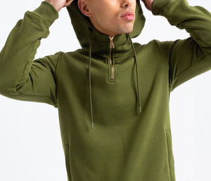 Conjunto de Sudadera con Capucha y Pantalones Cortos de Manga Larga para Hombre, 100% Algodón, Ropa Casual de Invierno - Product Image 4