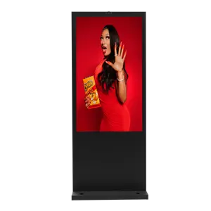 360SPB tipi B 55 inç kapalı Full HD 1080P yüksek çözünürlüklü 2000 nits LCD Video dijital tabela Android medya oynatıcı zemin standı