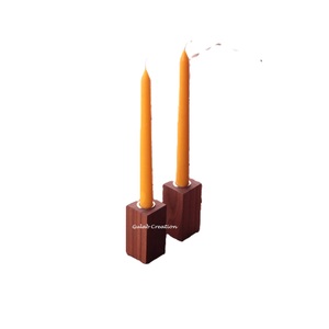 Portavelas Navideño de Madera de Acacia Ecológico Hecho a Mano para Decoración Rústica del Hogar y Centros de Mesa Elegantes - Product Image 1