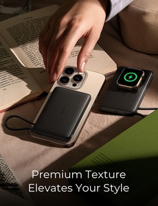 แบตสำรองแม่เหล็ก LISEN 10000mAh 4 in 1 ที่ชาร์จไร้สายแบบพกพา แบตเตอรี่สำรองสำหรับโทรศัพท์มือถือ รถยนต์ ใช้กลางแจ้ง เดินทาง ฉุกเฉิน - Product Image 5