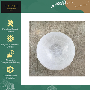 ชามคริสตัลบำบัดแบบซีลีไนต์ทำมือวัสดุขัดเงาเป็นมิตรต่อสิ่งแวดล้อมของตกแต่งบ้าน - Product Image 3