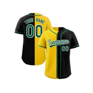 Camiseta de béisbol Servicio OEM ODM Diseño de alta calidad Su propio logotipo Personalizado Transferencia de calor Impreso Transpirable 100% Poliéster - Product Image 1