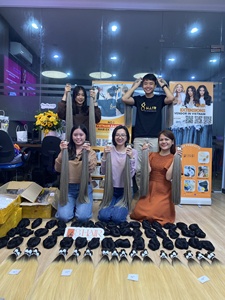 Tốt Nhất Bán 100% Trinh Nữ Việt Tóc Siêu Đôi Số Lượng Lớn Màu Tóc Vàng Lỏng Sâu Sóng & Ý Curl Phong Cách Từ Việt Nam - Product Image 4