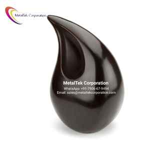 Urna de cremación de lágrima de plata pulida para cenizas estilo adulto americano aleación sólida Metal funerario decorativo urna de entierro para cenizas - Product Image 6