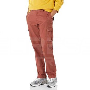 Pantalones cargo para hombre más vendidos, ropa informal de corte recto con tela de lona de color sólido personalizada, corte regular al por mayor - Product Image 4