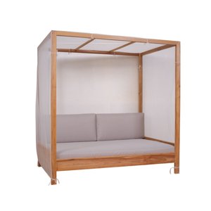 Lit de repos pliable minimaliste réglable en bois massif pour la détente intérieure/extérieure et la décoration - Product Image 3