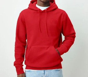 Sudadera con capucha para hombre con bolsillo de canguro, sudadera de lana cálida gruesa para invierno, Sudadera con capucha de entrenamiento atlético, jersey de Color rojo para exteriores - Product Image 3