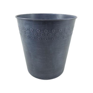 Jardinière ronde en fer lavage gris utilisée pour les fêtes de mariage intérieures et extérieures Jardinières Empotage Conteneurs décoratifs Pots de jardin Fournitures - Product Image 1