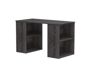 Bureau de travail moderne en bois Furnizone, nouveau design, avec rangement flexible intérieur/extérieur, 2 étagères, fabriqué en Malaisie, modèle 1326 - Product Image 3