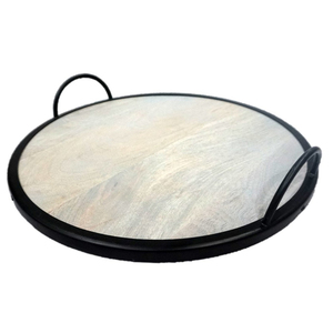 Modern Design Durable Wood & Metal Serving <b>Tray</b> for Weddings and Celebrations-Customizable Shape and Pattern - Product Image 4