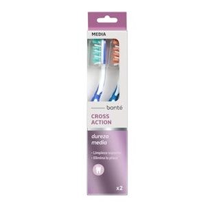 แปรงสีฟัน บอนท์ ครอส แอคชั่น ขนาดกลาง 2 ชิ้น - Product Image 1
