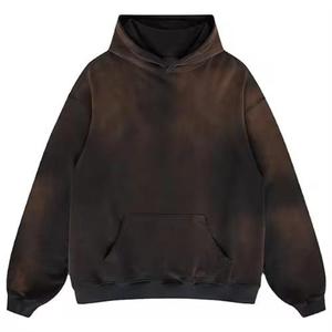 Sudaderas con Capucha y Cuello Redondo para Hombre al por Mayor, Lavado Ácido, Tela de Felpa Antiarrugas, Logotipo Bordado, Uso en Exteriores - Product Image 4