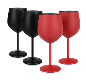 Wholesale Supplier Metal Wine Glass Handicrafts Rim and Stem Round Shaped <b>Handmade</b> Metal Wine Glass - Product Image 3
