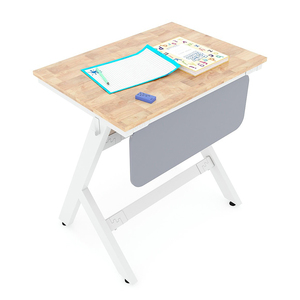 YARIS 01 Modern Design Single <b>Study</b> <b>Table</b> High Quality Rubberwood with Powder-coated Iron Legs School Furniture-PSD003 - Product Image 1