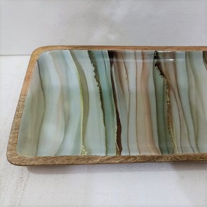 ถาดไม้สำหรับเสิร์ฟพร้อมเสิร์ฟขนาด35X21ซม. ถาดไม้ทำมือสำหรับร้านอาหารดีไซน์ Meena - Product Image 6