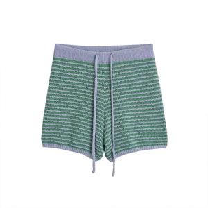 Ensemble deux pièces décontracté d'été pour femme, chemise à col boutonné et short à taille élastique, en Spandex/Coton écologique et respirant - Product Image 5