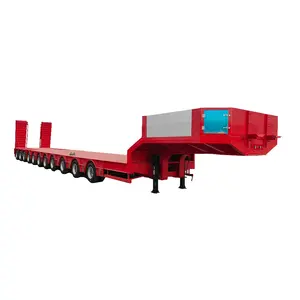 20 40ft 2 3 trục thấp phẳng bán Trailer cổ ngỗng loader Giao thông vận tải Trailer cổ ngỗng thấp giường phẳng bán Trailer để bán