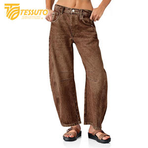 Pantalones cargo de cintura alta para mujer Vaqueros de cintura alta elegantes - Product Image 6