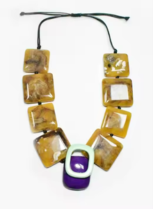 Colliers de mode modernes de style ange de tous les jours fabriqués à la main artisanat en résine imprimé animal double ton avec revêtement en émail - Product Image 2