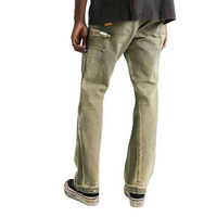 Pantalones Vaqueros Anchos de Invierno Personalizables 2025, Estilo Vintage, Corte Bootcut, 100% Algodón, Ligeros, para Hombre, ODM