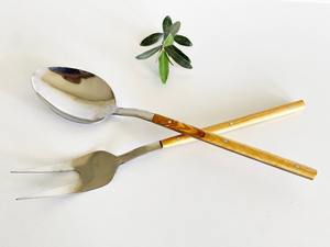 Juego de Cubiertos de Madera Hechos a Mano, Duraderos y Elegantes para Cocina, Comedor, Decoración de Eventos, Regalos, de la India, Juego de 2 - Product Image 4