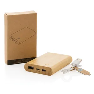 Powerbank Ecologico in Bambù da 5.000mAh per Gadget Promozionali - Product Image 5