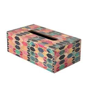 Boîte à mouchoirs imprimée en bois classique support élégant et abordable pour restaurant et hôtel boîte à mouchoirs imprimée en bois fabriquée à la main - Product Image 5