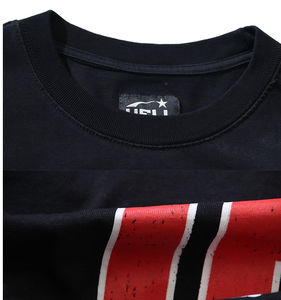 T-shirt à manches courtes pour homme en coton tricoté, personnalisable avec logo, décontracté, fournisseur OEM, respirant, écologique, couleur unie, haut d'été - Product Image 5