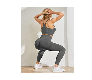 Vente en gros de vêtements de fitness pour femmes kit de vêtements de gym combinaison de survêtement lifting des fesses pour femmes ensembles de 4 pièces de yoga à manches longues - Product Image 5
